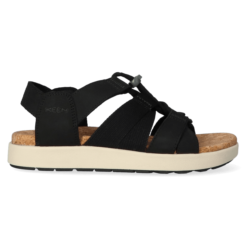 Elle Mixed Strap Dames Sandalen Black/Birch