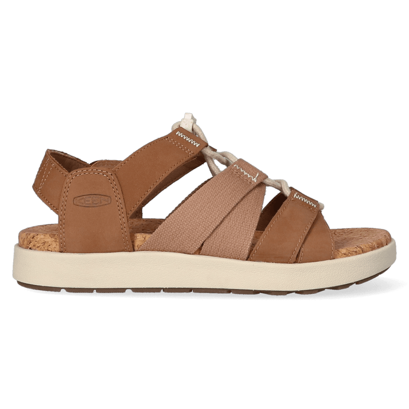 Elle Mixed Strap Dames Sandalen Toasted Coconut/Birch