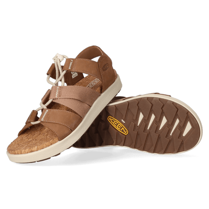 Elle Mixed Strap Dames Sandalen Toasted Coconut/Birch