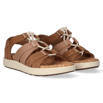 Elle Mixed Strap Dames Sandalen Toasted Coconut/Birch