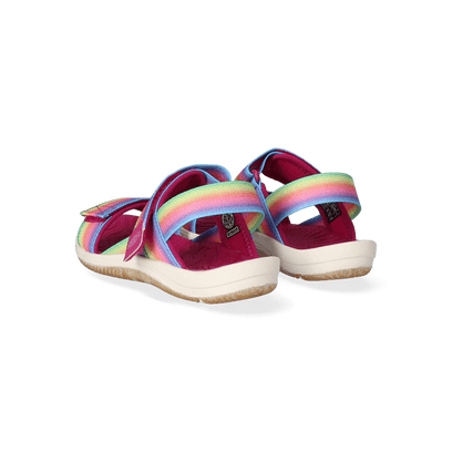 Elle Backstrap Older Kids Sandalen Rainbow/Festival Fuchsia