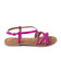 Zoe Leren Dames Sandalen Fuxia