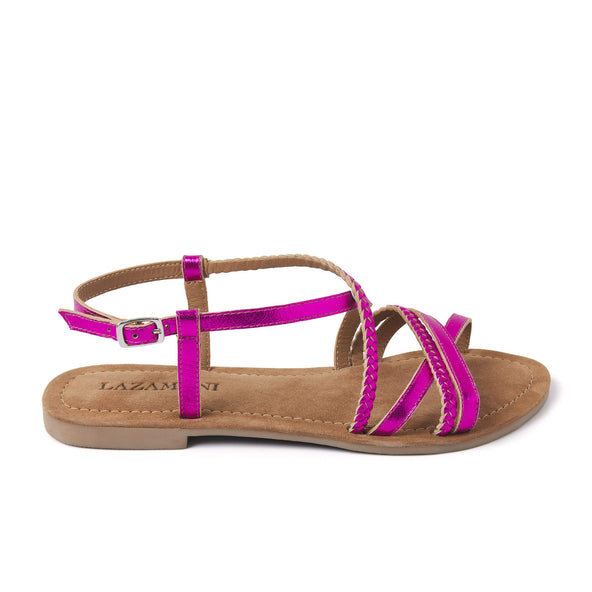 Zoe Leren Dames Sandalen Fuxia Dames Sandalen 33.523 Fuxia
