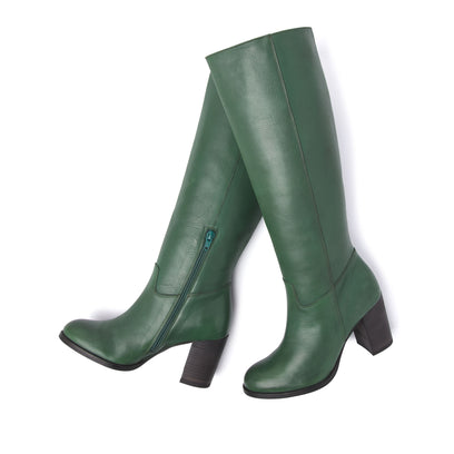 Damen Hoge Laarzen 57.306 Petrol