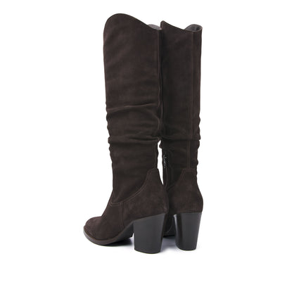 Dames Hoge Laarzen 57.318 Dark Brown
