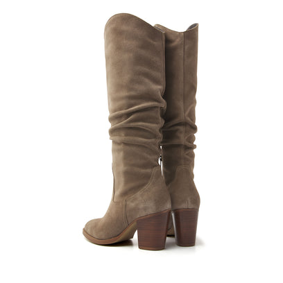 Dames Hoge Laarzen 57.318 Taupe