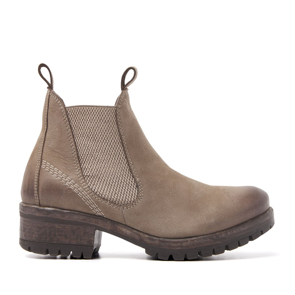 Lia Dames Chelsea Boots Leer Taupe Dames Chelsea Boots 68.001 Taupe