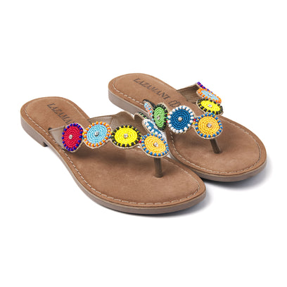 Dames Slippers 75.451 Multi Taupe