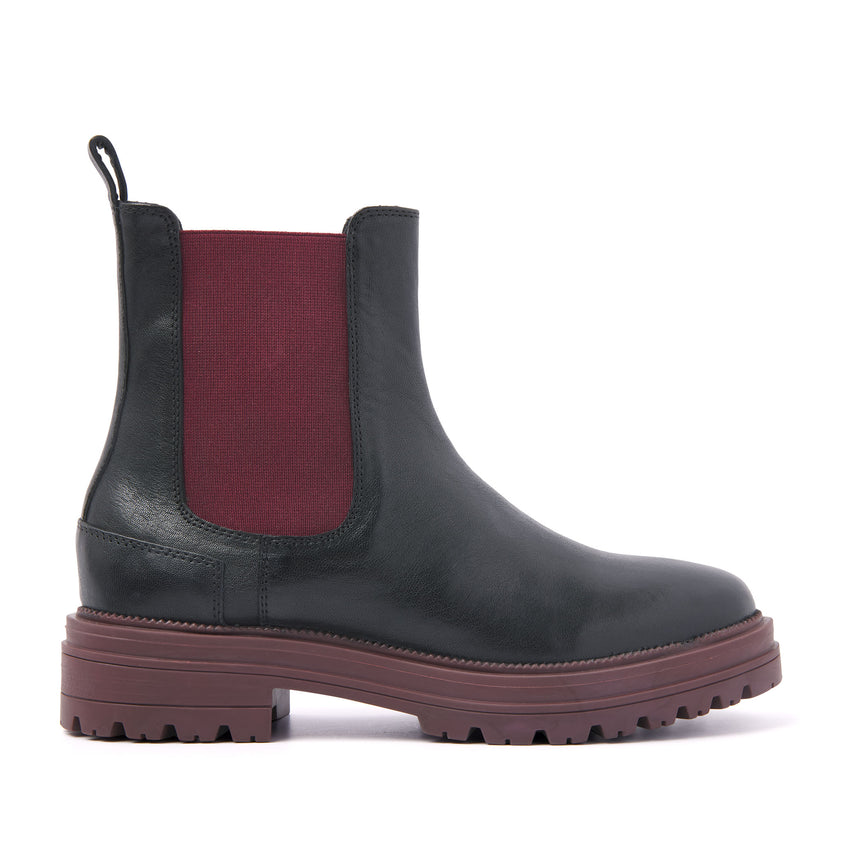 Dames Chelsea Boots 85.417 Bordo-Black