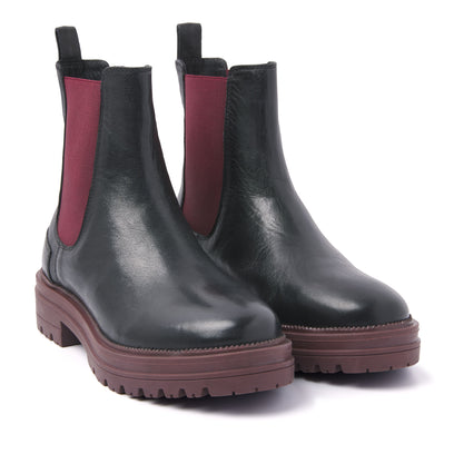Dames Chelsea Boots 85.417 Bordo-Black