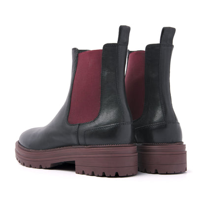 Dames Chelsea Boots 85.417 Bordo-Black