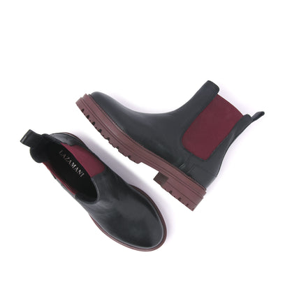 Dames Chelsea Boots 85.417 Bordo-Black