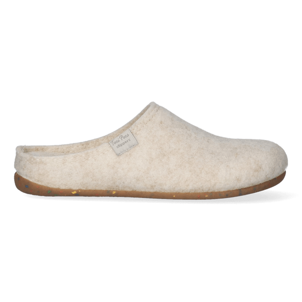 Mona-FR Dames Pantoffels Gerecycled Vilt Cru Mona-FR Dames Pantoffels Gerecycled Vilt Cru
