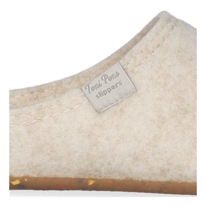 Mona-FR Dames Pantoffels Gerecycled Vilt Cru