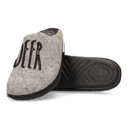 Nabor-ND Heren Kerst Pantoffels Gris Deer