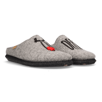 Nabor-ND Heren Kerst Pantoffels Gris Deer