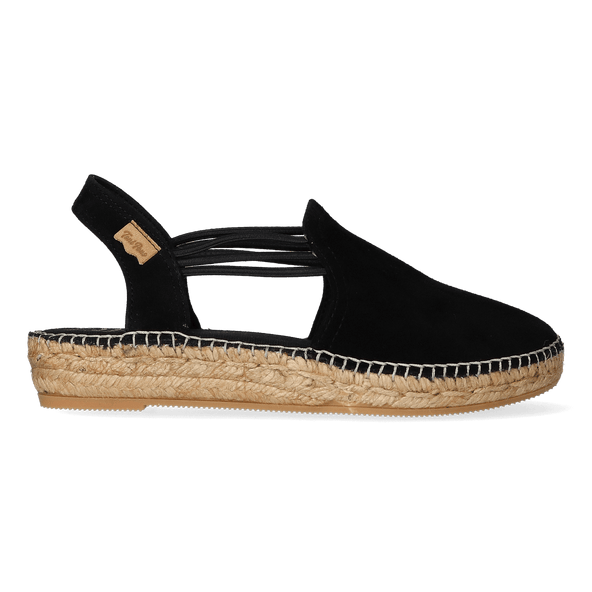 Nuria Suede Dames Espadrilles Negre Nuria Suede Dames Espadrilles Negre