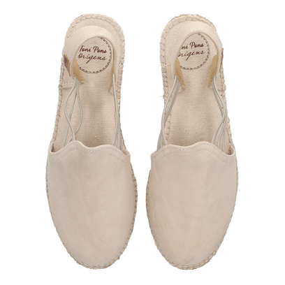 Nuria Suede Dames Espadrilles Pedra