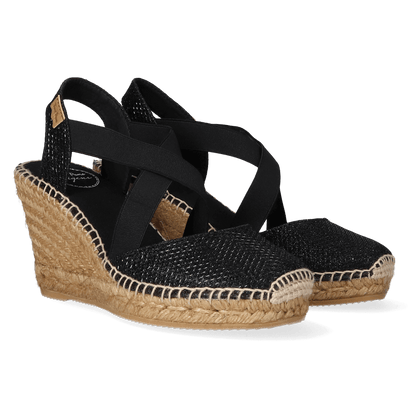Silvia-S Dames Espadrilles Negre