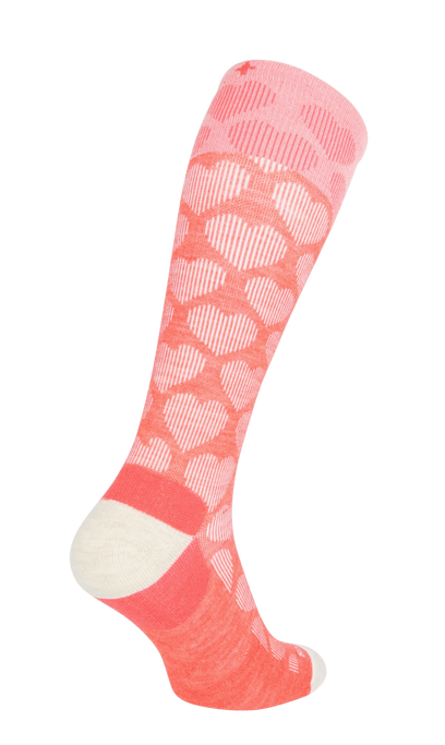 Heart Throb Dames Compressiekousen Klasse 1 Guava