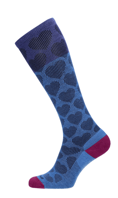 Heart Throb Dames Compressiekousen Klasse 1 Ocean