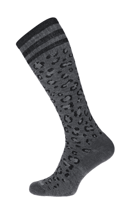 Leopard Dames Compressiekousen Klasse 1 Charcoal