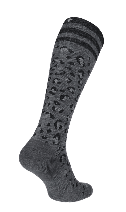 Leopard Dames Compressiekousen Klasse 1 Charcoal