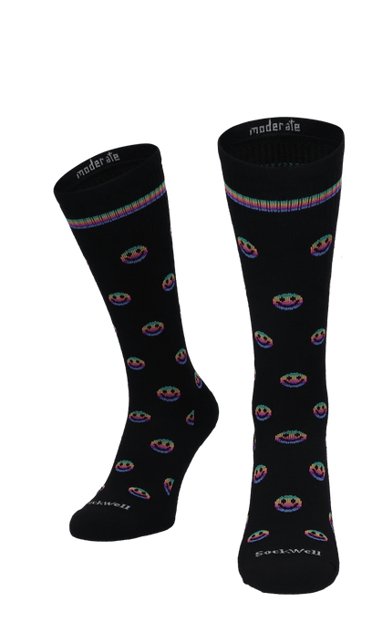 Smiley Dames Compressiekousen Klasse 1 Black