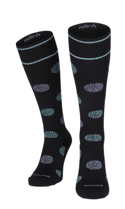 Full Bloom Dames Compressiekousen Klasse 1 Black