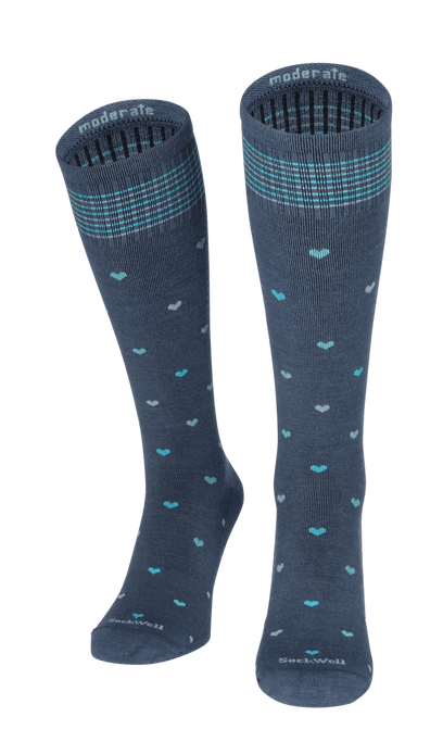Full Heart Dames Compressiekousen Klasse 1 Denim