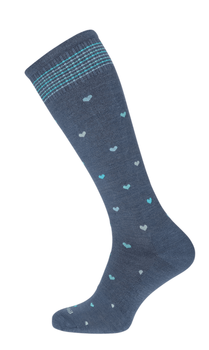 Full Heart Dames Compressiekousen Klasse 1 Denim