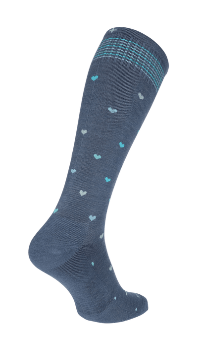 Full Heart Dames Compressiekousen Klasse 1 Denim