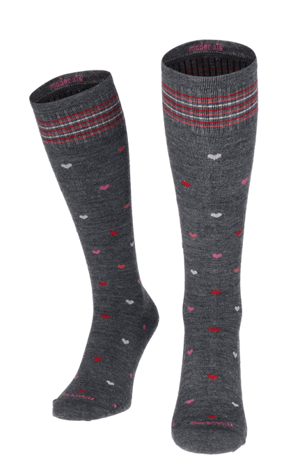 Full Heart Dames Compressiekousen Klasse 1 Charcoal