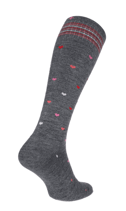 Full Heart Dames Compressiekousen Klasse 1 Charcoal