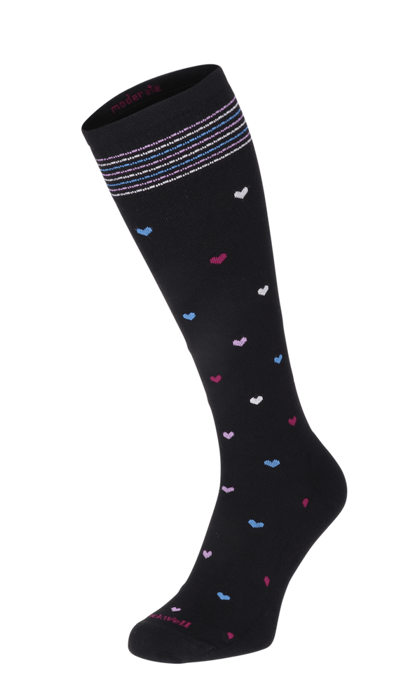 Full Heart Dames Compressiekousen Klasse 1 Black Full Heart Dames Compressiekousen Klasse 1 Black