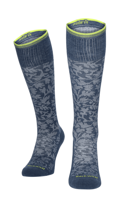 Damask Dames Compressiekousen klasse 1 Denim