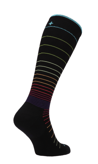 Circulator Dames Compressiekousen Klasse 1 Black Stripe