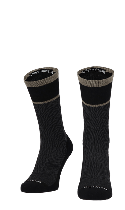 Plantar Cush Crew Heren Hielspoor Sokken Klasse 2 Black