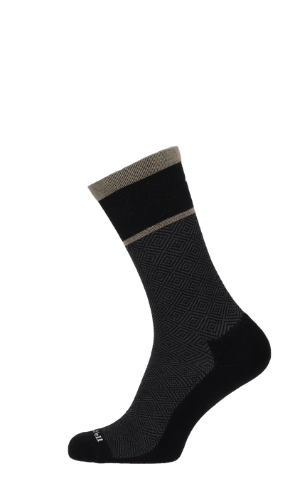 Plantar Cush Crew Heren Hielspoor Sokken Klasse 2 Black