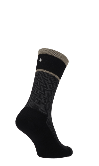 Plantar Cush Crew Heren Hielspoor Sokken Klasse 2 Black