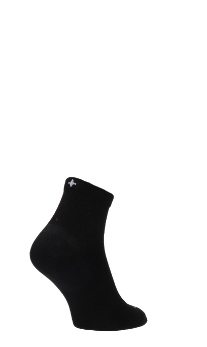 Plantar Ease Quarter Heren Hielspoor Sokken Klasse 2 Black Solid
