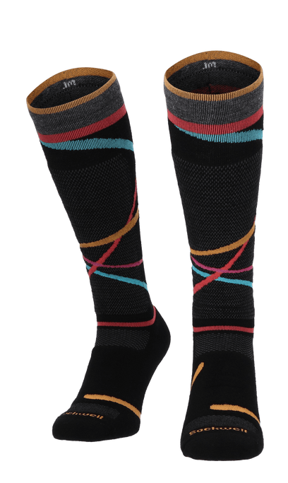 Free Ski Medium Dames Skisokken Klasse 1 Black Stripe