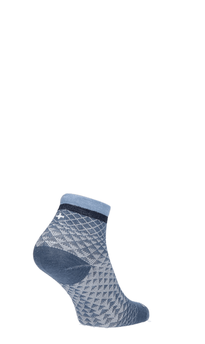 Plantar Ease II Quarter Dames Hielspoor Sokken Klasse 2 Denim