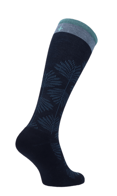 Full Floral Dames Compressiekousen Klasse 1 Navy