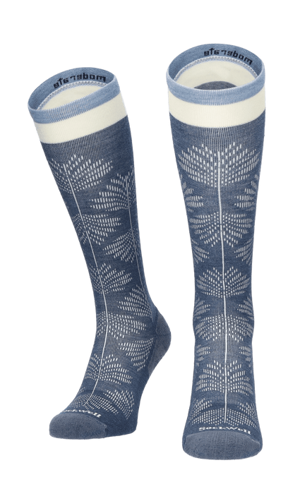 Full Floral Dames Compressiekousen Klasse 1 Denim