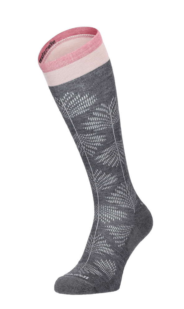 Full Floral Dames Compressiekousen Klasse 1 Charcoal Full Floral Dames Compressiekousen Klasse 1 Charcoal