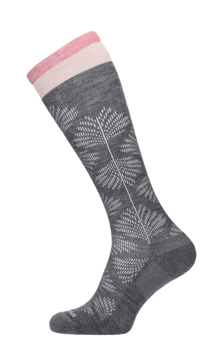 Full Floral Dames Compressiekousen Klasse 1 Charcoal
