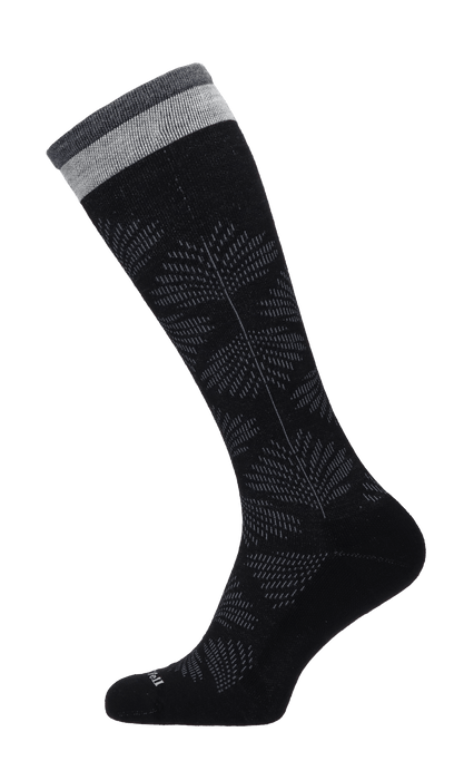Full Floral Dames Compressiekousen Klasse 1 Black