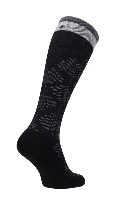 Full Floral Dames Compressiekousen Klasse 1 Black