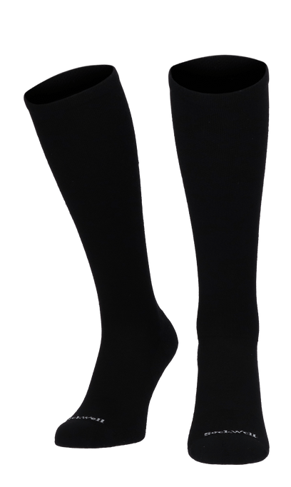 Full Floral Dames Compressiekousen Klasse 1 Black Solid